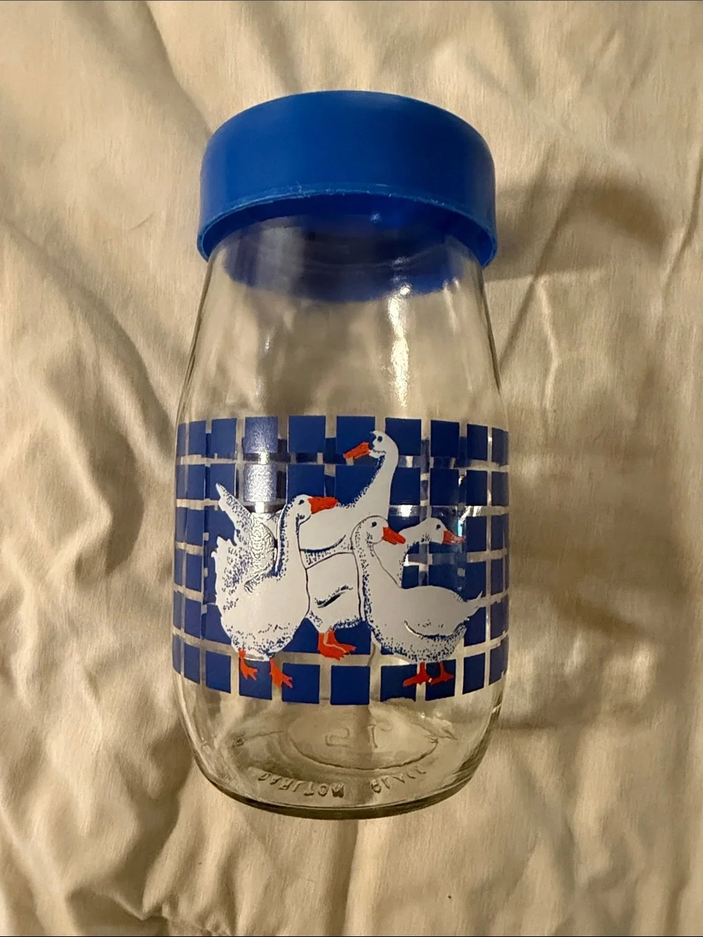 Vintage Carlton Glass Goose Jar